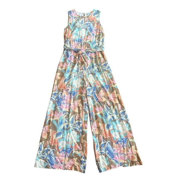 J. McLaughlin Rebekka Floral Print Jumpsuit Sleeveless Stretch Size Medium NWOT - Picture 2 of 13